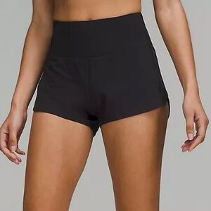 Lululemon Athletica Black Athletic Shorts Speed Up High Rise 2.5 inseam Size 4